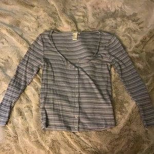 Forever 21 striped quarter length tee